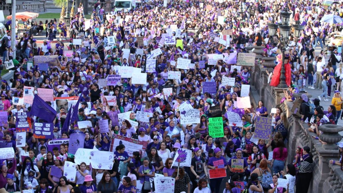 8M en Monterrey. Emiliano Huerta y Raúl Palacios