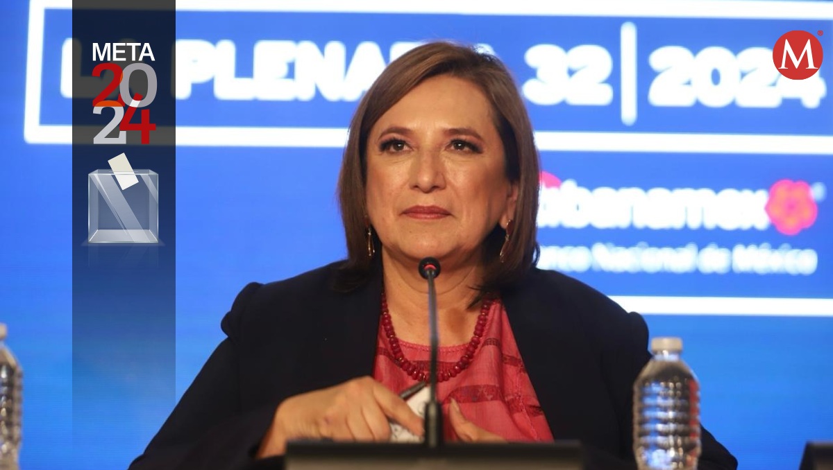 La candidata del PAN, PRI y PRD, Xóchitl Gálvez, en una conferencia de prensa. | Jorge Carballo