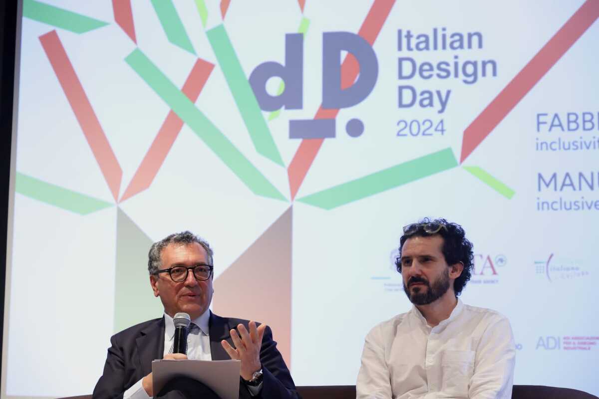 Alessandro Modiano, embajador de Italia en México, y Francesco Faccin, embajador de la semana del diseño en México. (Foto: Javier Ríos)