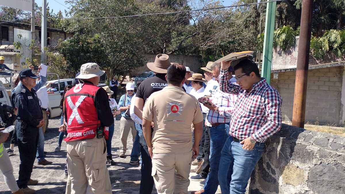Autoridades recorren rutas de evacuación en la zona del volcán Popocatépetl [Foto especial]