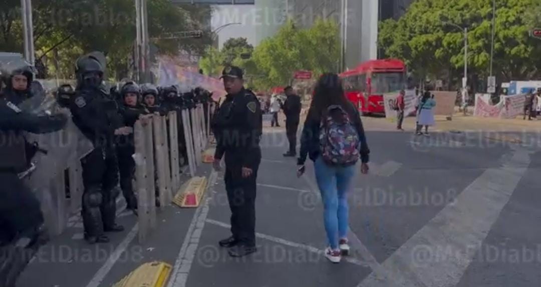 Bloqueos en Paseo de la Reforma.
