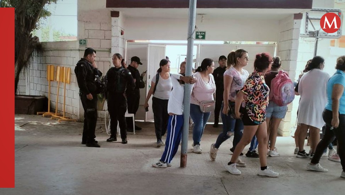 Guardia Estatal llega a escuela de Tampico. (Pablo Reyes)