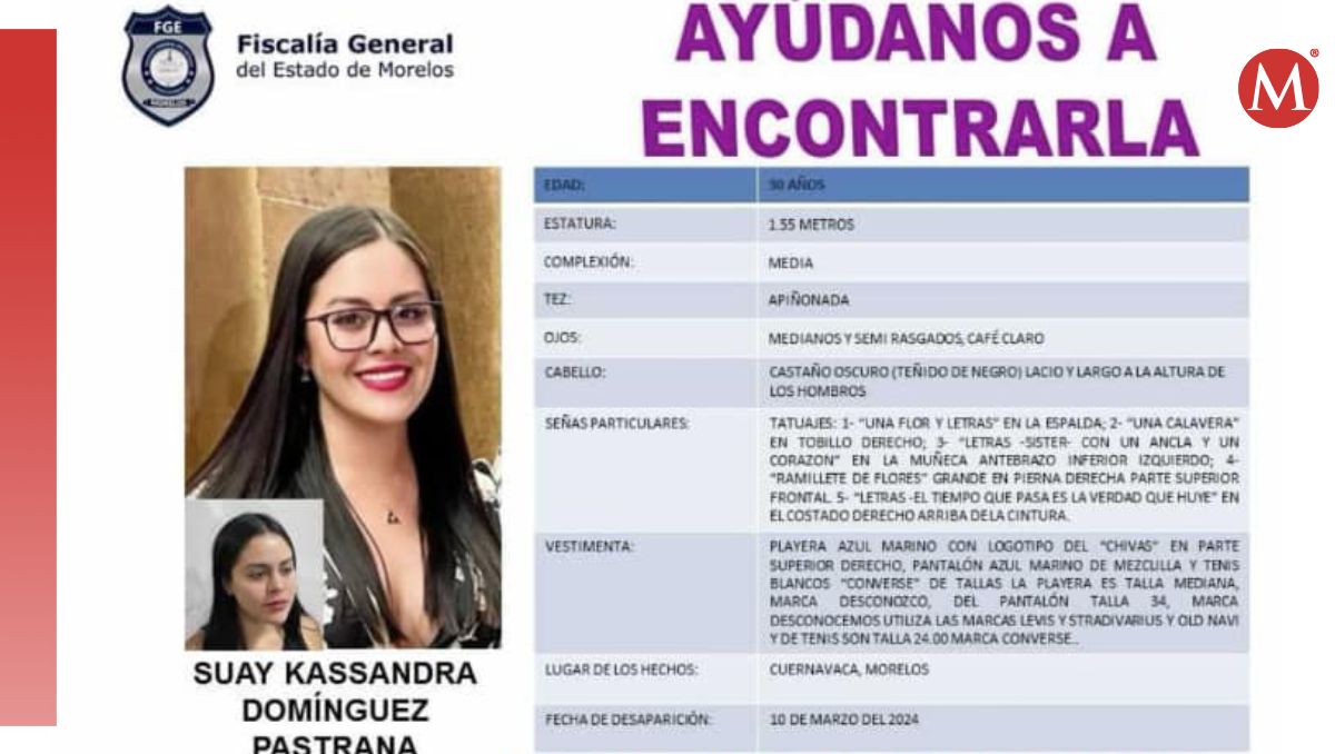 En redes sociales, circula el boletín de búsqueda de Kassandra Domínguez,  perito adscrita al Centro Federal Pericial Forense la FGR.