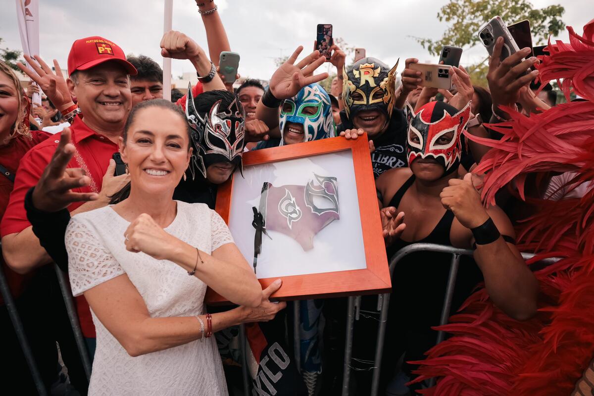 Evento de Claudia Sheinbaum en Playa del Carmen. | Especial