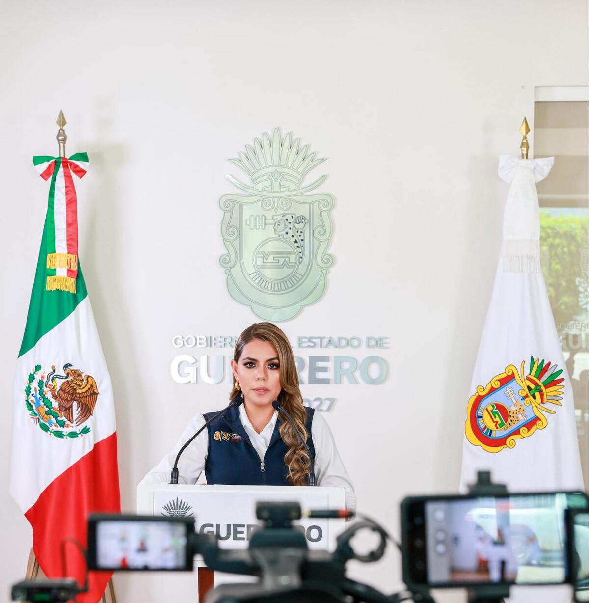 Evelyn Salgado tras anunciar destitución de secretarios por caso de normalista Ayotzinapa
