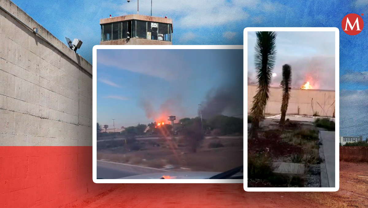 El fuego en el penal de La Pila, en SLP, se registró durante la mañana de este jueves. | Especial