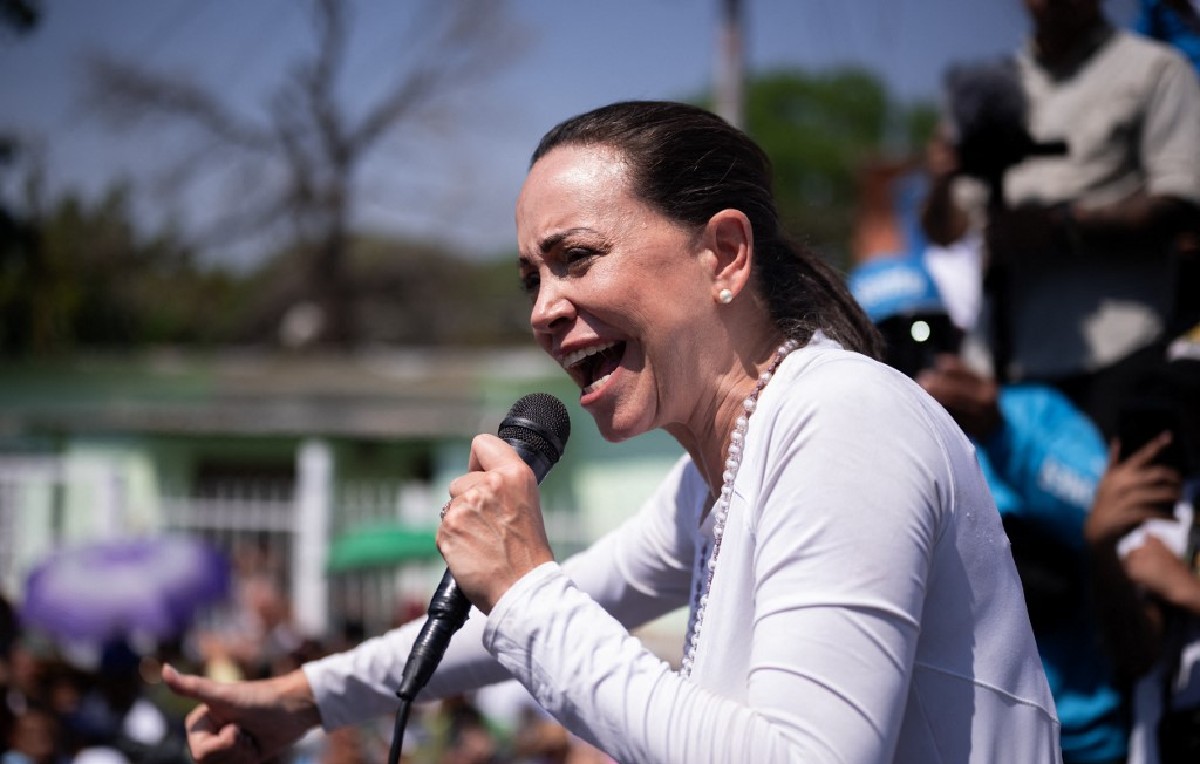 Mítin de la opositora María corina Machado (AFP)