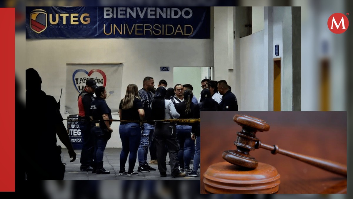 Realizan audiencia por caso de ataque en UTEG plantel Olímpica en Guadalajara (Fotos: Javier León y Archivo | Diseño: Milenio)