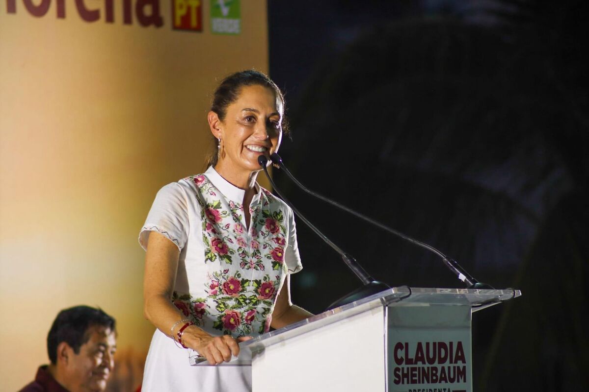 Claudia Sheinbaum desde evento en Campeche. | Especial