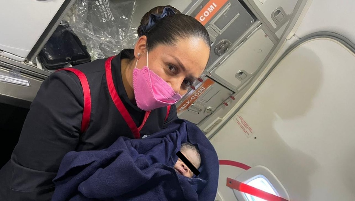 Nace bebé durante vuelo de Aeroméxico; médico iba a bordo y ayudó en el parto
