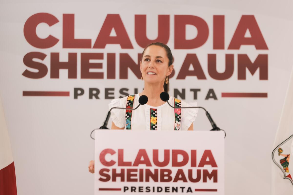 Claudia Sheinbaum en conferencia de prensa en Villa Hermosa, Tabasco. | Especial