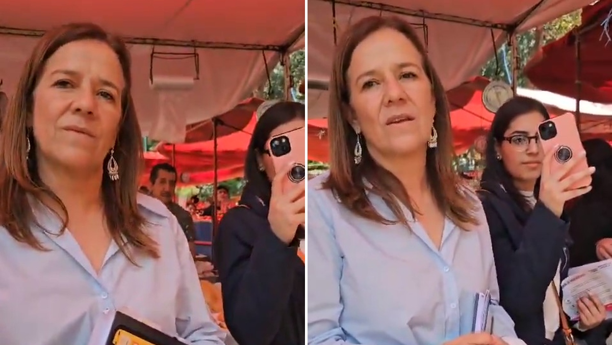 Margarita se limitó a escuchar los comentarios de la mujer en el tianguis de la CdMx. | Twitter