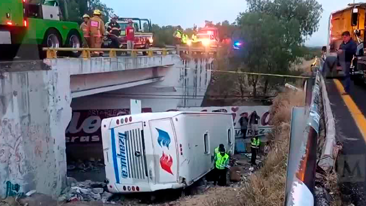 Accidente en Acolman, Estado de México, deja 23 heridos y 3 muertos