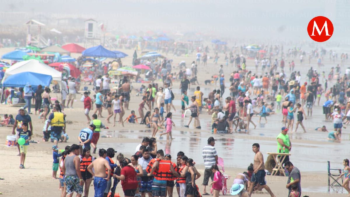 Playa Miramar tiene afluencia hoy domingo 17 de marzo de 2024. (Yazmín Sánchez)