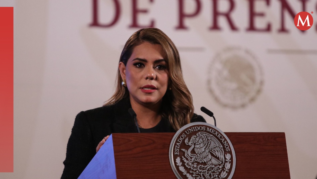 Evelyn Salgado Pineda, gobernadora de Guerrero durante la conferencia mañanera. | Cuartoscuro