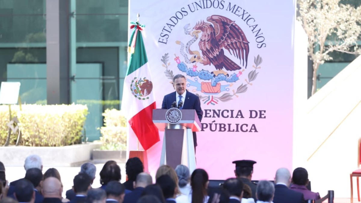 Octavio Romerio se pronunció durante el 86 Aniversario de la Expropiación Petrolera. Foto: (Javier Ríos)