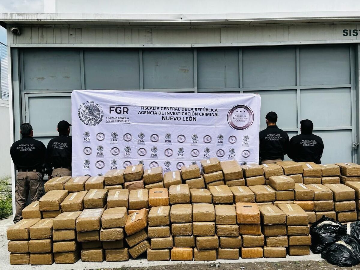 Aseguran más de una tonelada de mariguana en Apodaca. Foto: Especial