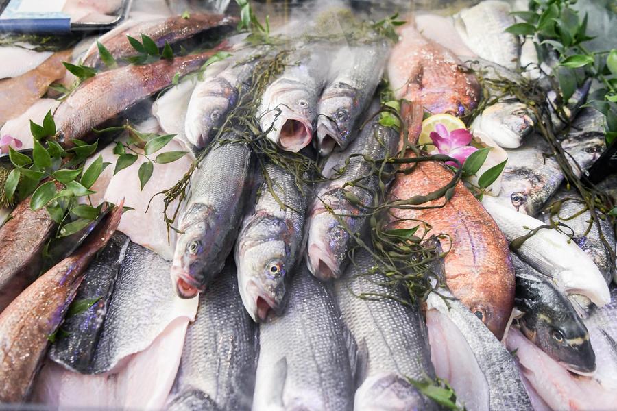 Muestras de mariscos se exhiben Expo de Productos del Mar de América del Norte de 2024  (Ziyu Julian Zhu/Xinhua)