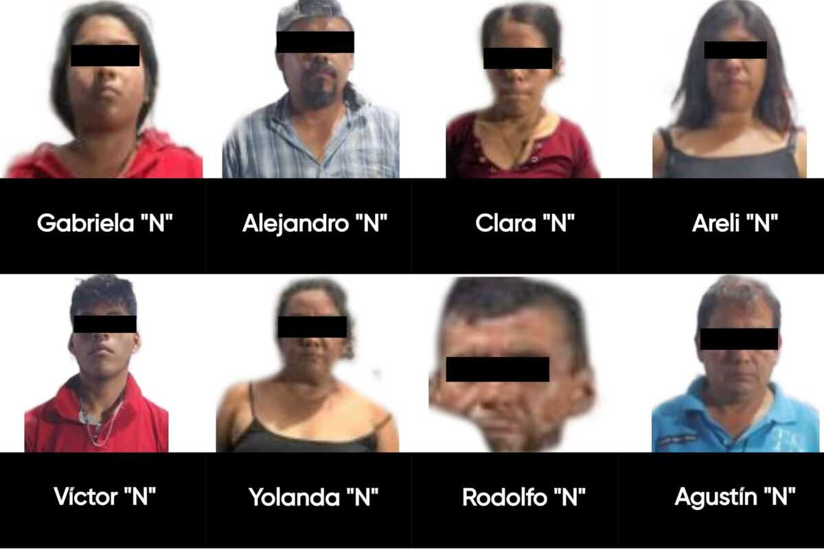 Personas detenidas en Veracruz.