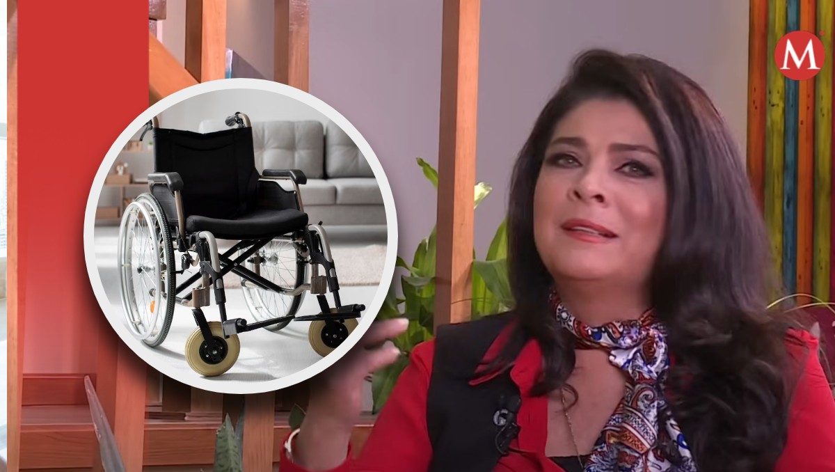 Victoria Ruffo en silla de ruedas. | Especial