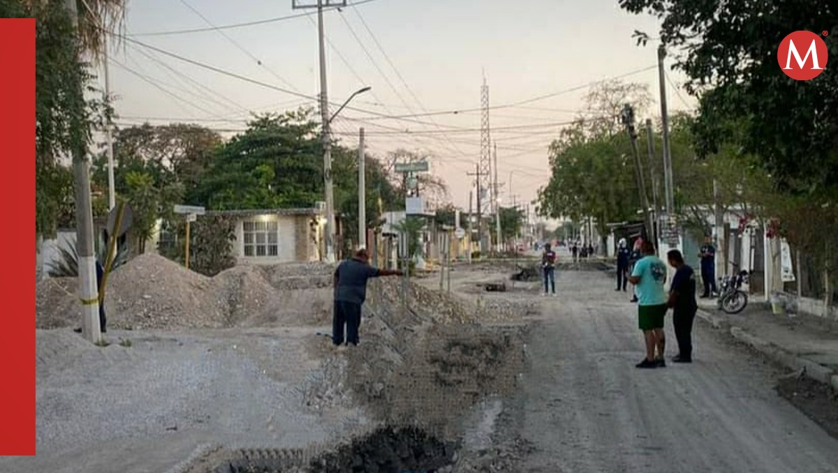 Motociclista cae a zanja en El Mante, Tamaulipas