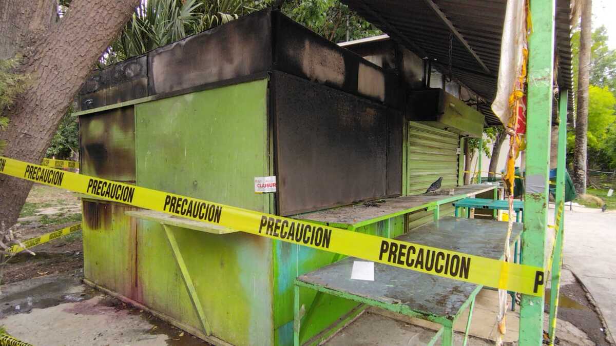 Incendio en puesto de comida en Torreón.
