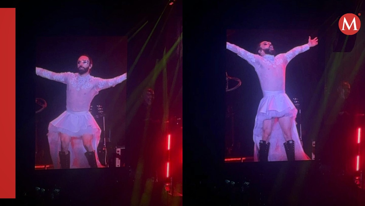 Jay de la Cueva usa una falda en su último concierto con Moderatto