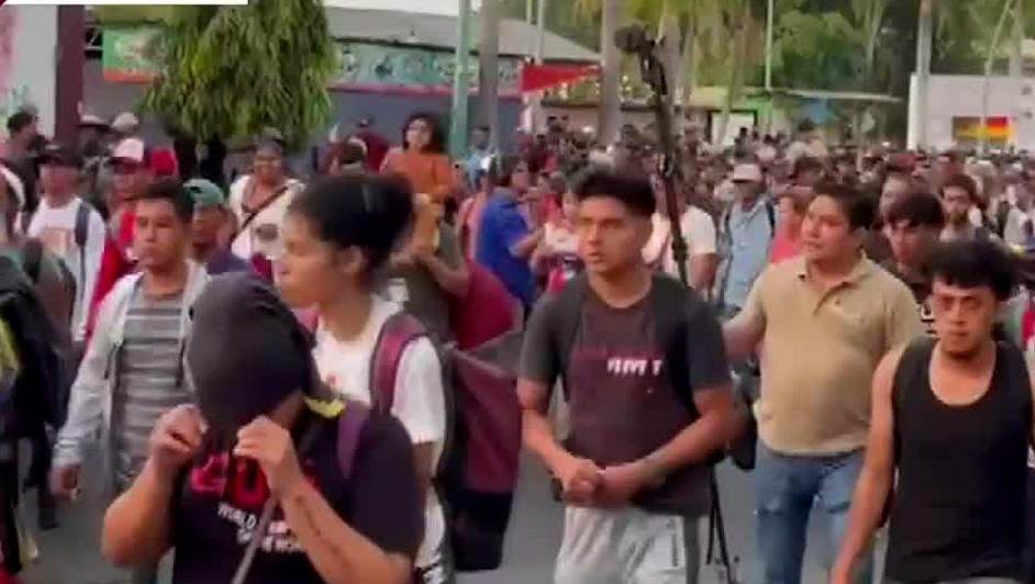 Inicia caravana migrante desde Tapachula, Chiapas