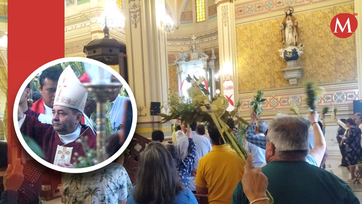 Misas en Semana Santa en la Catedral de Tampico. (Sergio Sánchez)