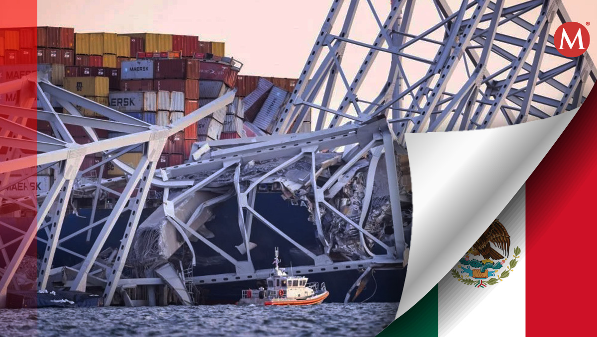 Confirman que hay mexicanos en el accidente del puente de Baltimore. | Diseño: Óscar Ávila.