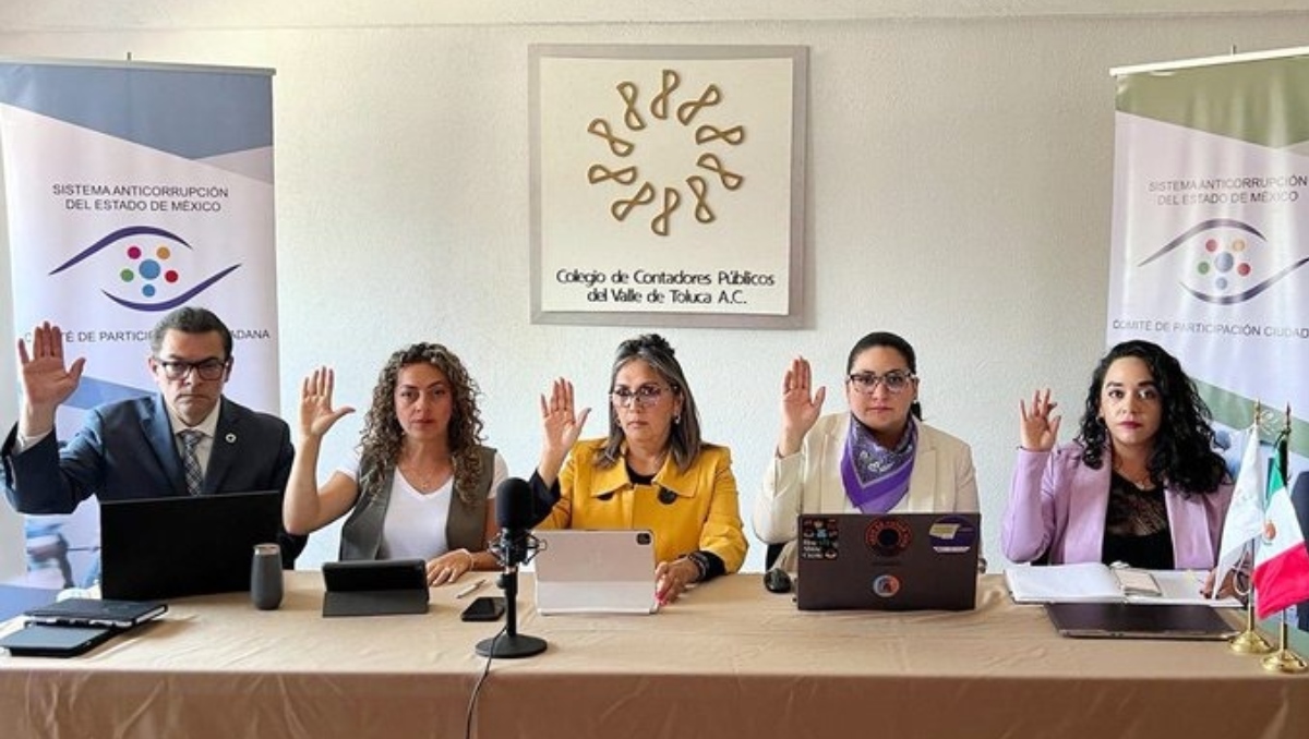 Integrantes del Sistema Anticorrupción de Edomex. Foto: (Especial)