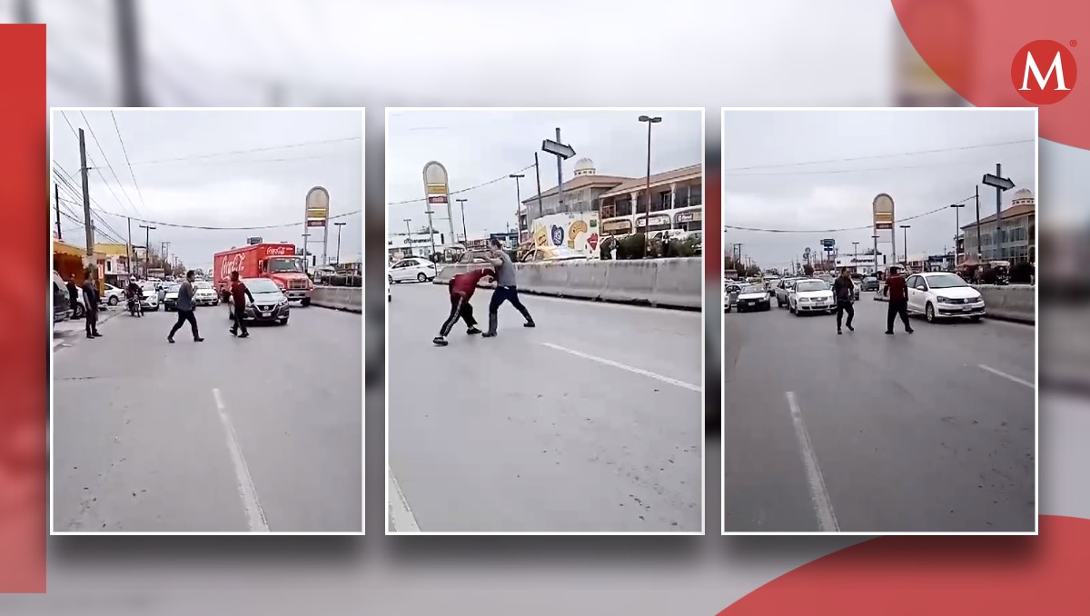 La pelea entre dos hombres ocurrió a la altura de la colonia Cañada Blanca en Guadalupe / Especial