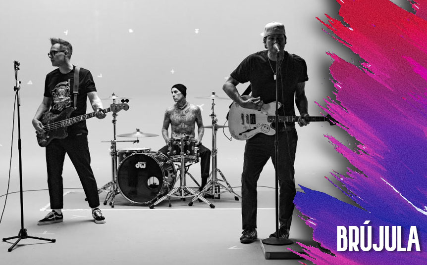 La alineación formada por Tom DeLonge, Mark Hoppus, y Travis Barker (Foto: Cortesía)