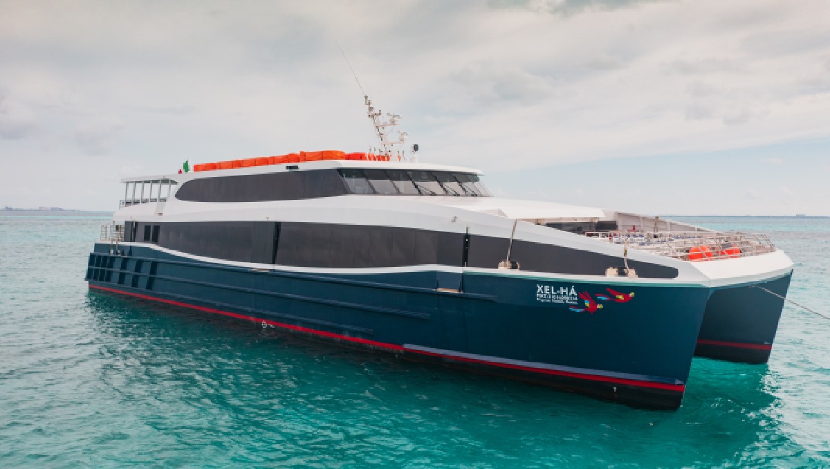 La nueva de ruta de ferry que conectará Playa del Carmen con la isla de Cozumel. Foto: (Especial)
