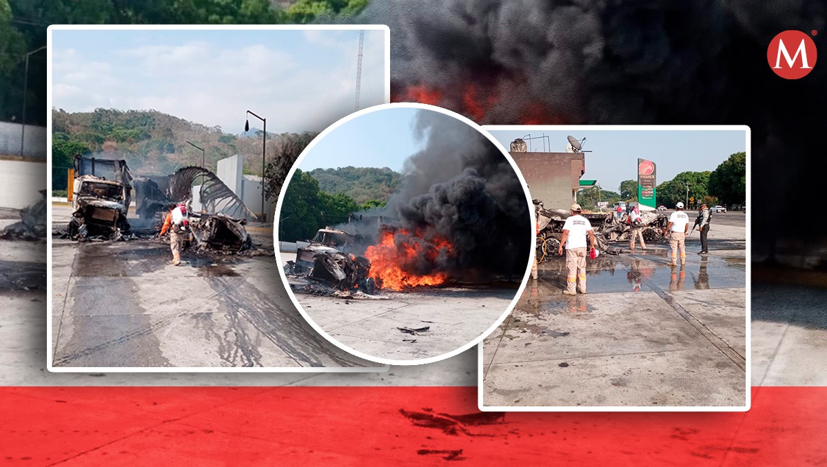 Chiapas registra un incendio en una gasolinera en Acapetahua. Foto: Diseño Milenio.