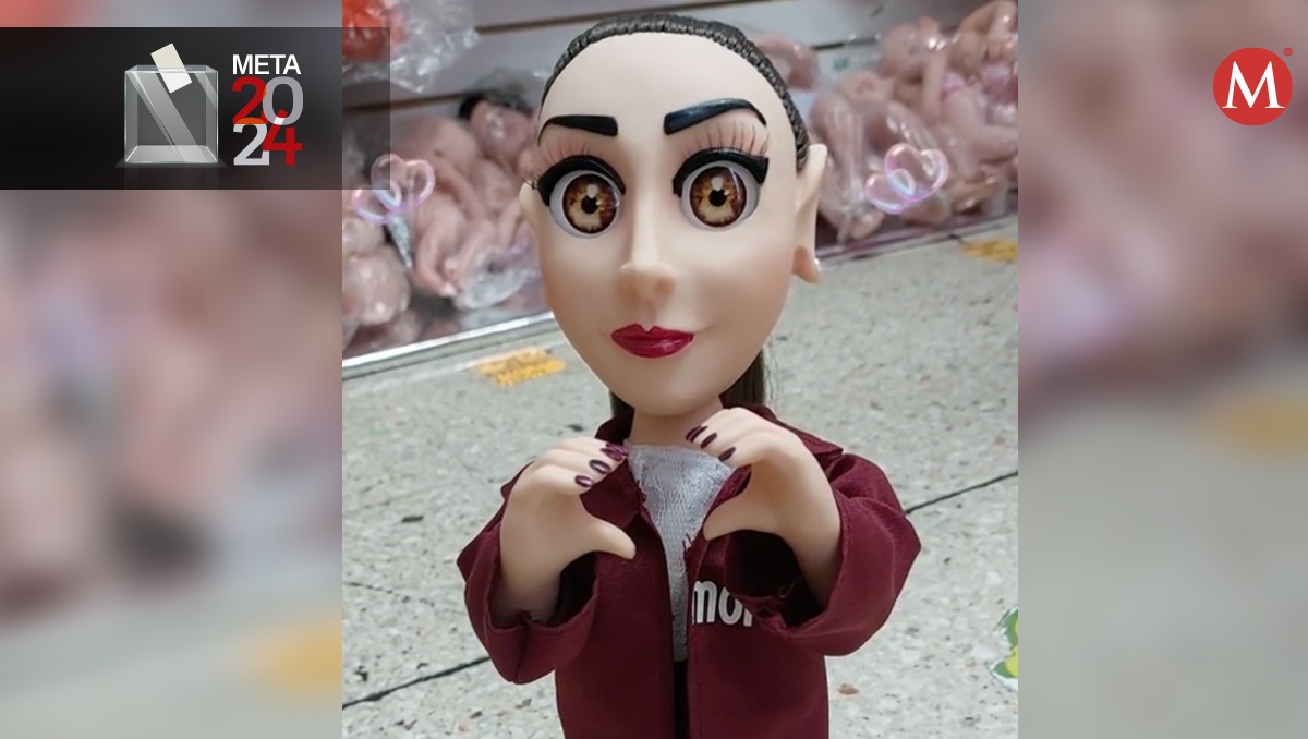La muñeca cuenta con ocho frases diferentes de la candidata de Morena. | Especial