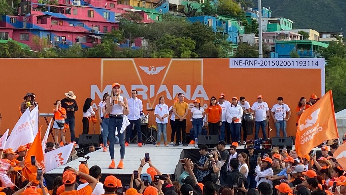 Mariana Rodríguez Cantú dijo que sus propuestas de campaña estarán basadas en cuatro ejes. Foto: Ángel Mercado y Kevin Recio