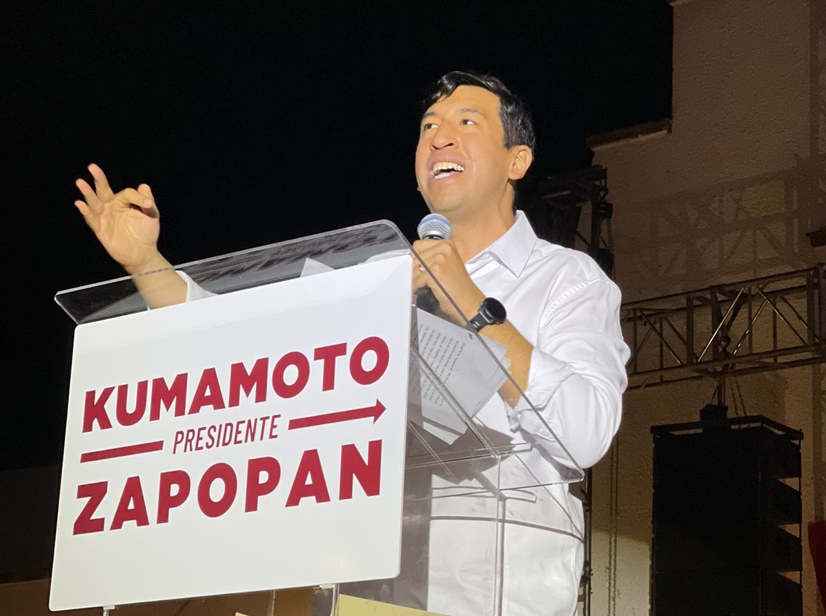 Pedro Kumamoto en el arranque de su campaña por Zapopan. (Karla Rodríguez)