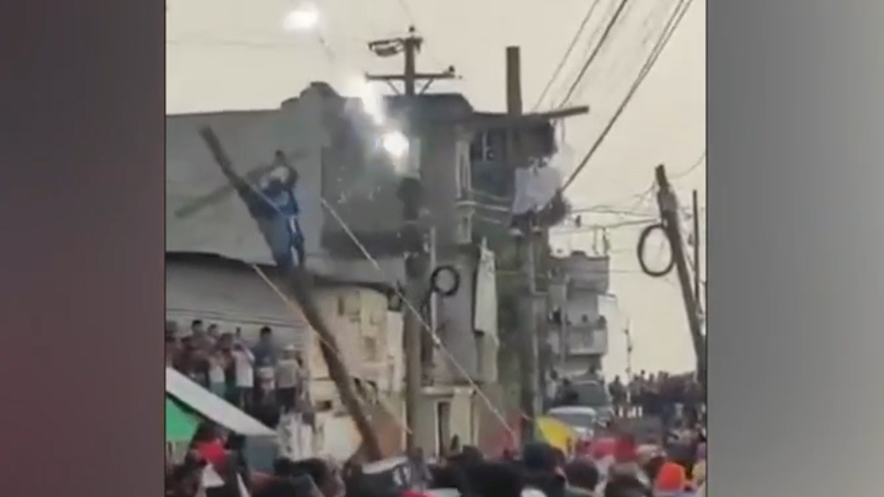 En Guatemala, persona se electrocuta en Viacrucis; no se reporta herido de gravedad