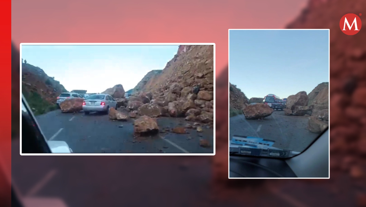 Previo al cierre de la vialidad, varios conductores tuvieron que esquivar las rocas por seguridad. Especial