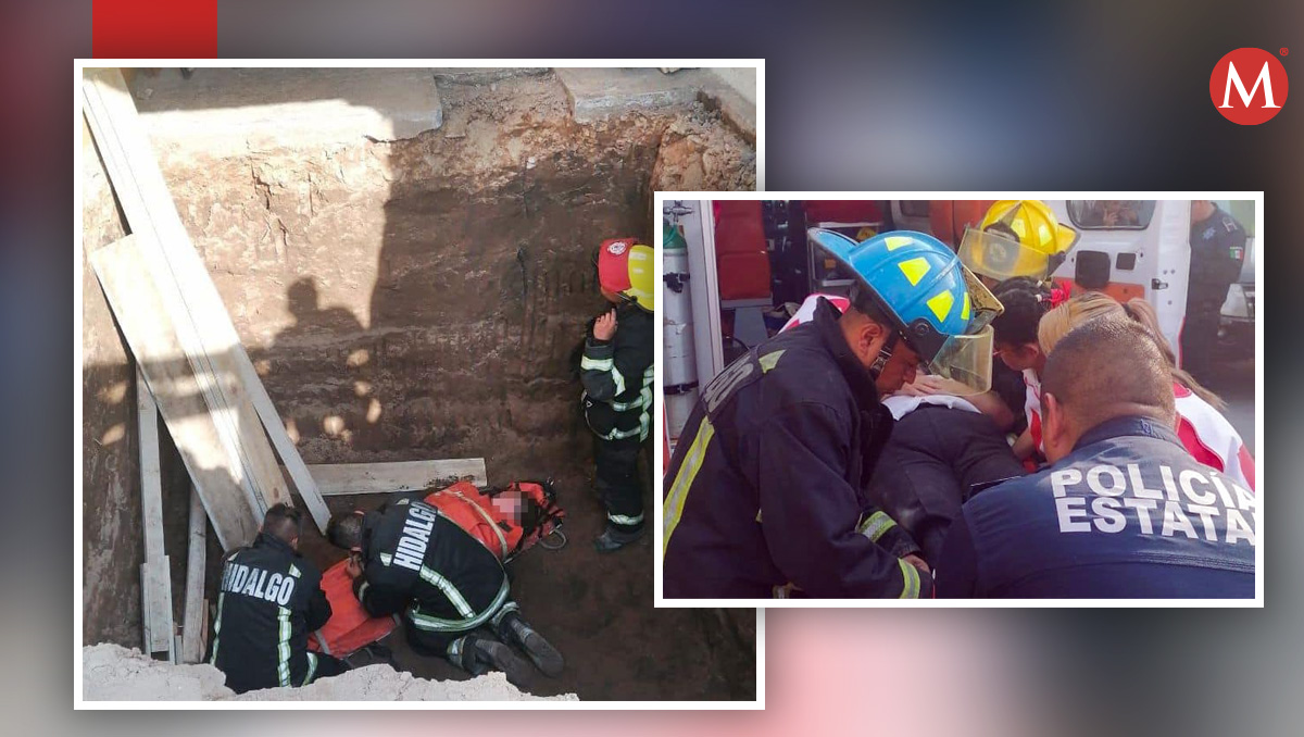 Bomberos rescatan a una pareja de adultos mayores atrapada en una cisterna en Pachuca