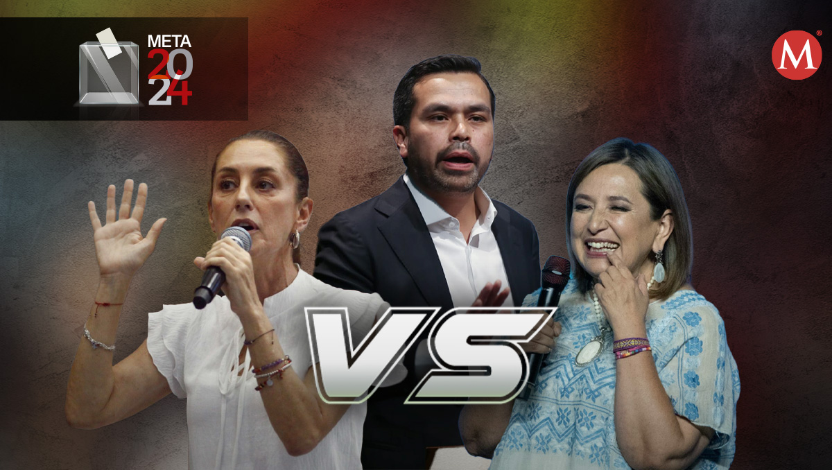 Sheinbaum, Xóchitl Gálvez y Álvarez Máynez en primer debate presidencial hoy | Especial
