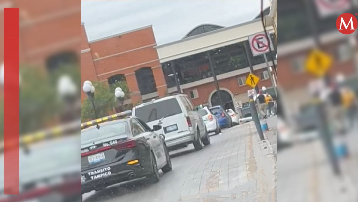 Conductora impacta patrulla de tránsito en Tampico y logra huir