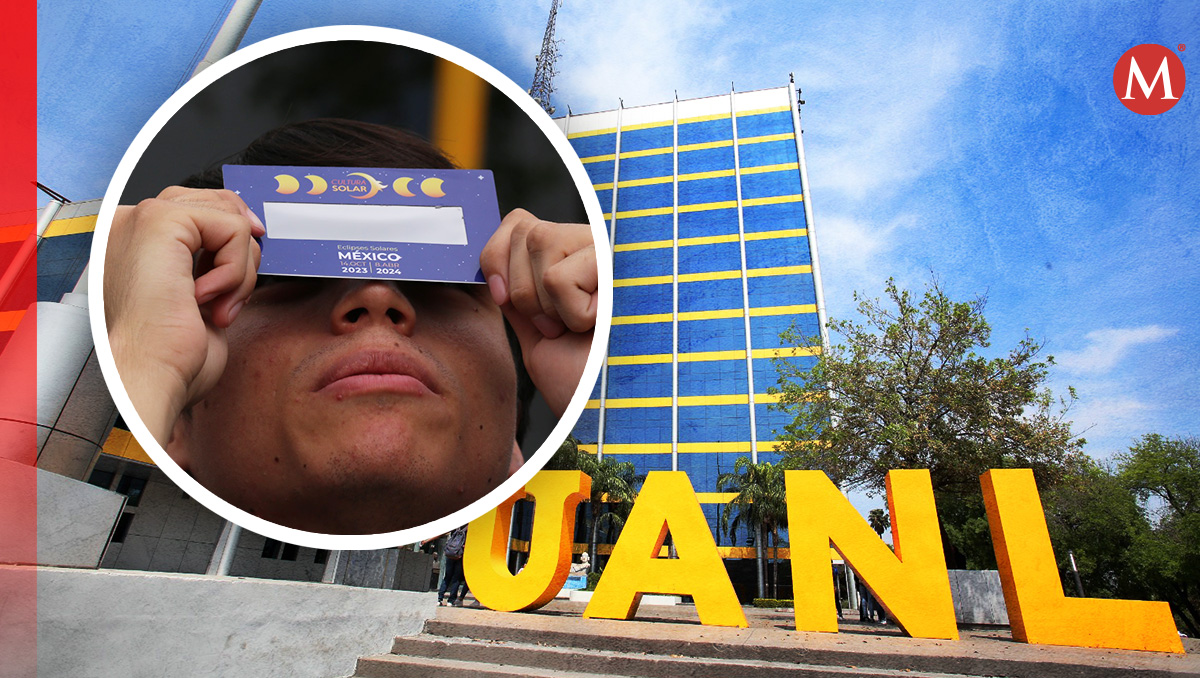 Eclipse solar en Monterrey. Foto: Especial