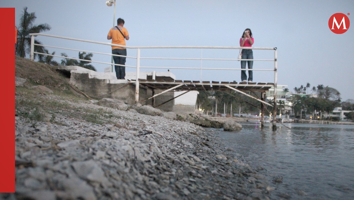 Nivel de la laguna del Chairel a principio de abril 2024. (Yazmín Sánchez)