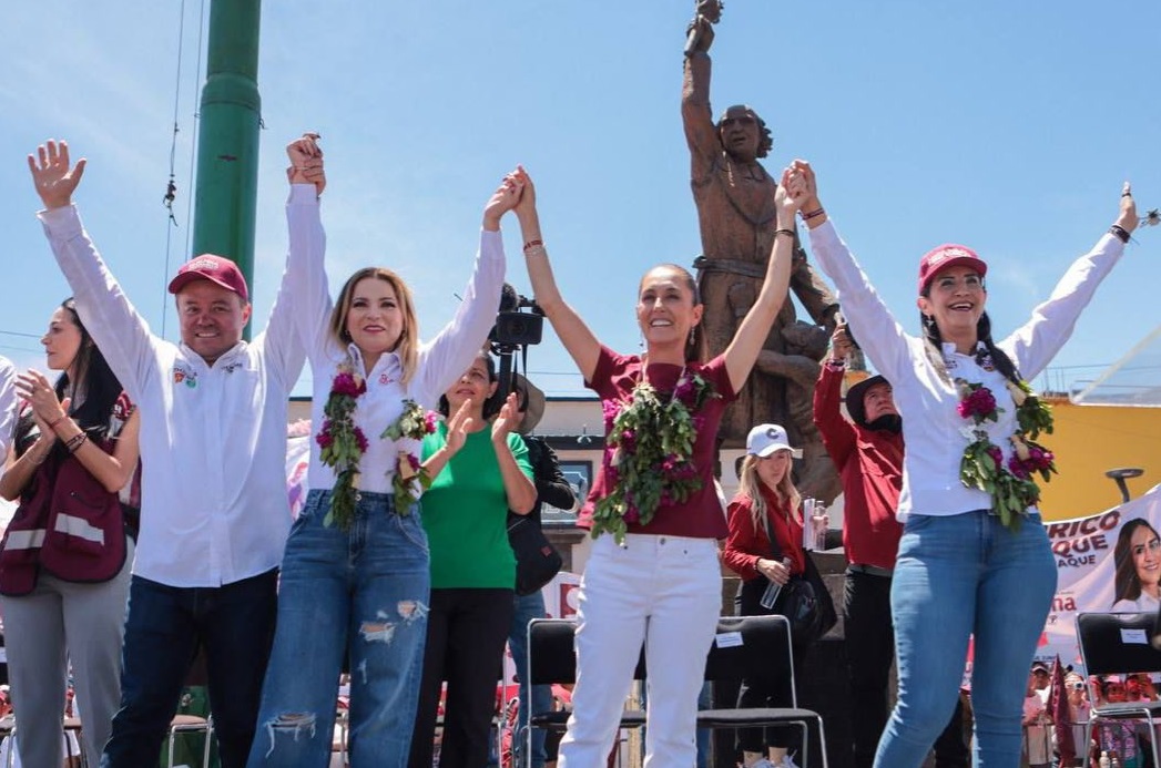 Sheinbaum en su visita en Tlaquepaque. (Cortesía)