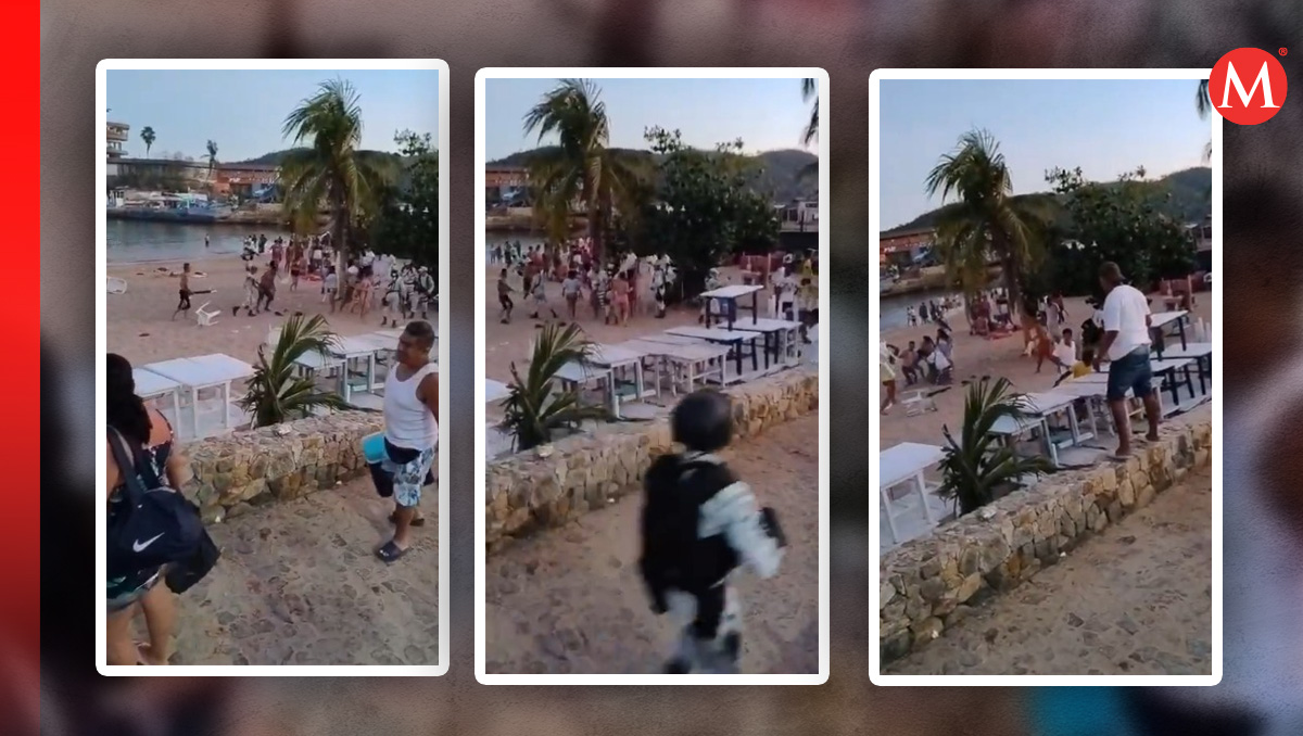 Incidente en Acapulco: Riña entre meseros y vacacionistas por cuentas en la playa | Diseño: Antonio Texta