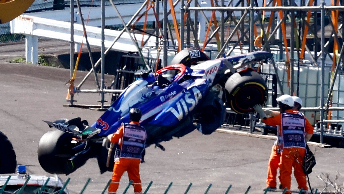 Albon y Ricciardo envueltos en un choque en el Gran Premio de Japón 2024 (Reuters)