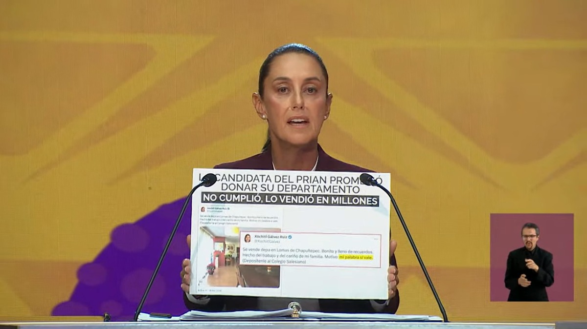 Claudia Sheinbaum muestra promesa de Gálvez