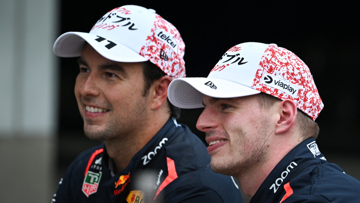 Verstappen y 'Checo' Pérez hacen el 1-2 en el Gran Premio de Japón 2024 (AFP)